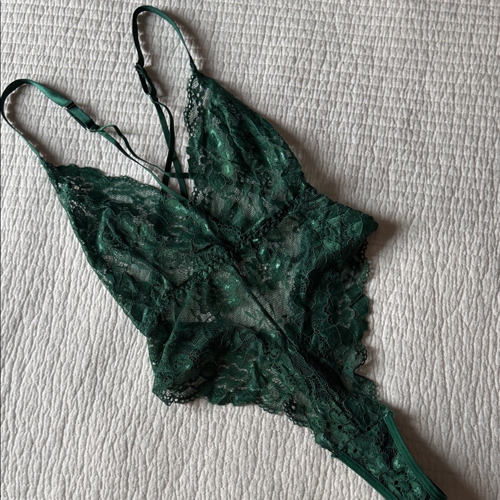 Emerald Green Lace Bodysuit